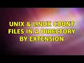 Unix Linux Count files in a directory by extension 7 Solutions