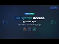 Tauri File Access Build a Notes App with React Rust