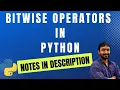 Bitwise Operators And OR XOR in Python Python Tutorial for Beginners in Hindi