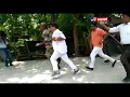 West Bengal BJP Barrackpore candidate Arjun Singh falls while chasing goons Lok Sabha elections