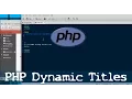How To Make Dynamic Titles With PHP
