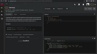 CodeWars Split Strings JavaScript Code Challenge