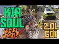 2014 Kia Soul 2 0L GDI engine removal and engine noise cause found