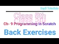 Class 5th Ch - 9 Back Exercises Programming in Scratch