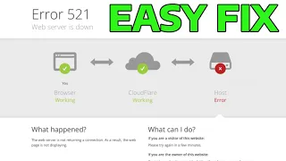 How To Fix Web Server is Down Error 521 in Google Chrome and Mozilla Firefox