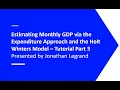 Tutorial Python Finance 1 3 - Monthly GDP Estimation via Expenditure