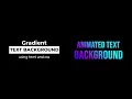 CSS Text Gradient Background Animation