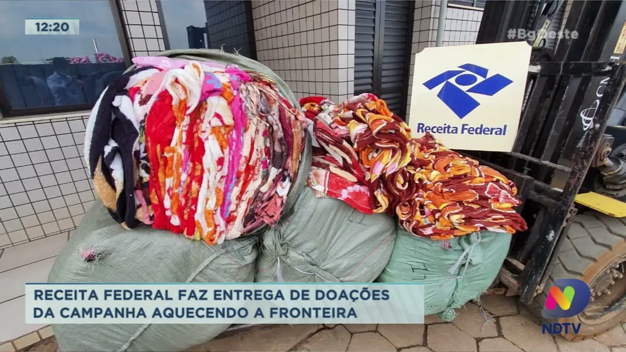 Receita Federal faz entrega de doações da Campanha Aquecendo a Fronteira