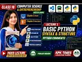 Class 10 Computer Basic Python Syntax Structure Python Comments Lecture 2 Punjab Board 2026