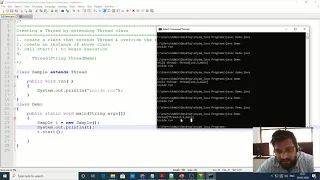 Object Oriented Concepts Creating Thread by extending Thread class Module 4