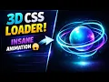 How to Create 3D Glowing Loader Animation Using HTML CSS Coding Cloud