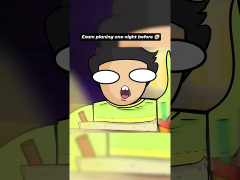 exam planning one before night #animation #hardtoonz #funny #comedy