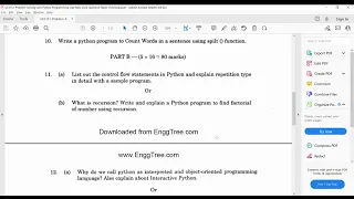 GE 3151 - Problem Solving and Python Programming