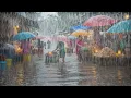 Download Lagu Heavy rain caused water to overflow on the streets of traditional Indonesian markets