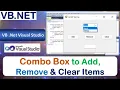 P52 Combo Box to Add Remove Clear Items VB NET