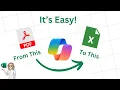 Transform PDF Files Into Excel Sheets With Copilot