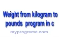 C Programming kg to pound convert