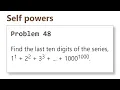 Project Euler Problem 48
