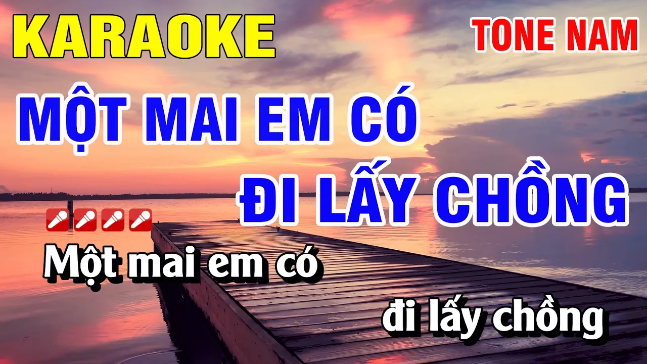 Karaoke Một Mai Em Có Đi Lấy Chồng (Đoạn Tuyệt) Tone Nam Nhạc Sống | Nguyễn Linh