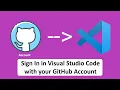 Log In with your GitHub account on Visual Studio Code