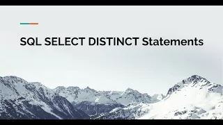 SQL SELECT DISTINCT Tutorial
