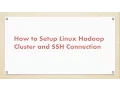 How to Setup Linux Cluster SSH Passwordless Connection Hadoop Cluster Setting Through SSH