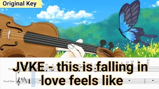 JVKE - this is what falling in love feels like (Violin Sheet)