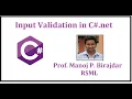 Input Validation in C net Windows Form