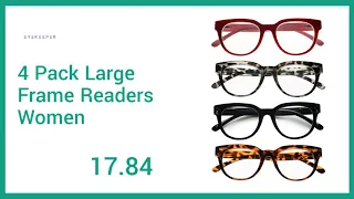 15 off for Eyekeeper 4-packing Oversize Reading Glasses Women Stylish Readers
