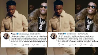 why wizkid has been silent about grammy and other awards