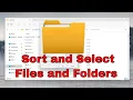 How to Sort and Select Files and Folders Windows 11 Tutorial