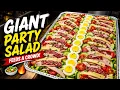 POV Making a Giant Party Salad Tray