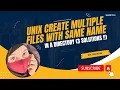 Unix Create Multiple Files with Same Name in a Directory
