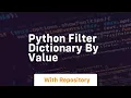 python filter dictionary by value