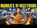 1 vs 100 FILIPINO FOOD Top 15 BEST FOOD SPOTS in Manila Philippines
