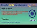 Create Ionic Application
