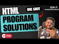 HTML program Solutions Information Technology Maharashtra Board HSC