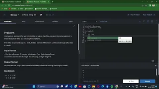 Fitness Codechef Solutions Competitive Programming