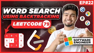 Word search using Backtracking Recursion Backtracking EP-22 DSA by Nishant Chahar