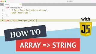 How to convert an array into a string with JavaScript