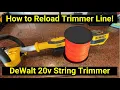 How to Reload the Line in your DeWalt 20v String Trimmer DCST922B and others