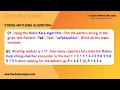 Rabin Karp Algorithm Solved Problem String Matching Algorithm S-1
