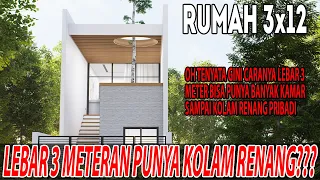Wow rumah lebar 3 meteran punya kolam renang pribadi!