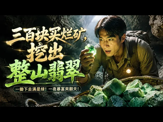 三百块买烂矿，挖出整山翡翠