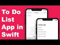 Build To Do List App in Swift 5 Xcode 12 - 2023 Beginners