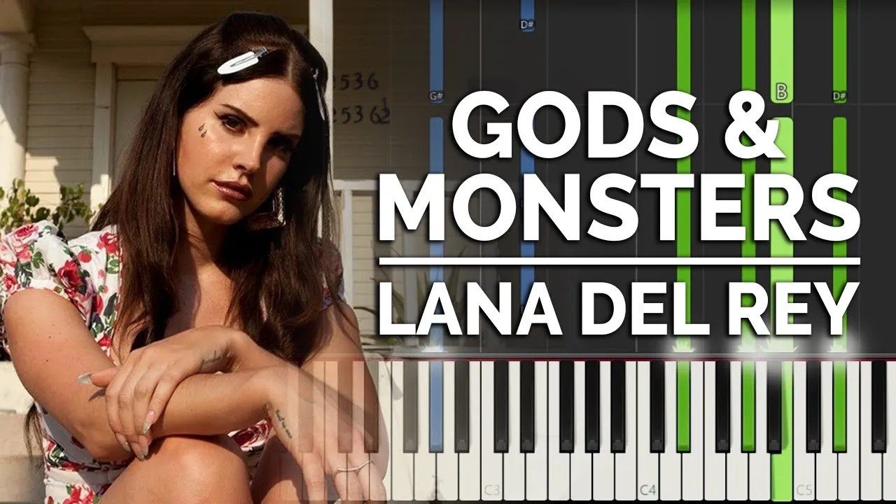 Lana Del Rey - Gods & Monsters (Synthesia Piano Tutorial) + FREE Sheets