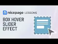 How to use Box Hover Slider Effect in Nicepage