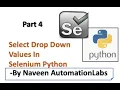 Select Drop Down Values in Selenium Python - Part 4