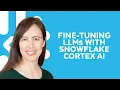 Demo LLM Serverless Fine-Tuning With Snowflake Cortex AI Summit 2024