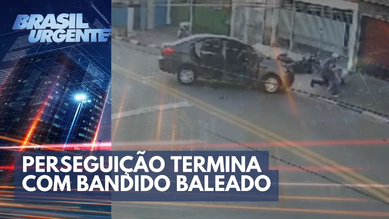 Perseguição em alta velocidade termina com bandido baleado | Brasil Urgente